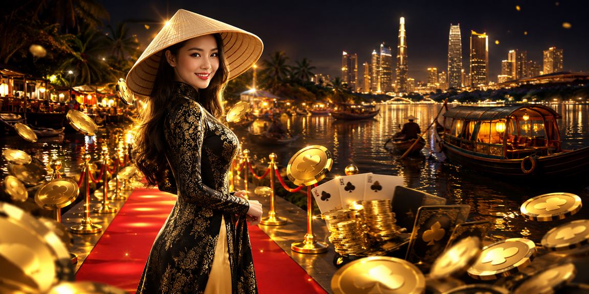 Người chơi bài tại vùng đồng bằng sông Cửu Long với nón lá truyền thống, hình ảnh văn hóa giải trí Việt Nam