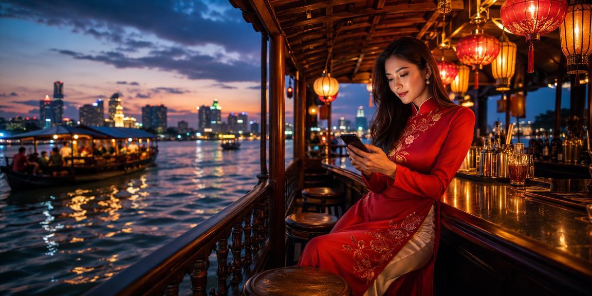 Không gian live casino VIP phong cách Sài Gòn với dealer chuyên nghiệp